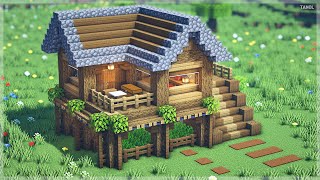 ⚒️ Minecraft  How To Build a Simple Survival House  Starter House 🏡 [upl. by Alyahsat]