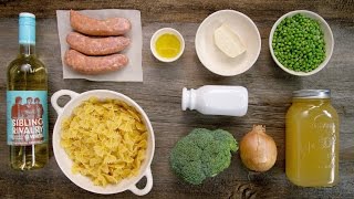 One Pan Bowtie Pasta With Sausage Recipe  Glen And Friends Cooking [upl. by Tito]