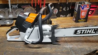 STIHL MS661 FRANKENSTEIN BUILD CD2100 piston ported and machined first run [upl. by Einahpets]