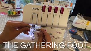 How to Create Gathers with a Gathering Foot on an Overlocker Brother M343D sewwithabi overlocker [upl. by Eidarb]