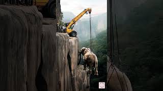 Successful Elephant Rescue Lifted to Safety Reunited with Calf save rescue elephant [upl. by Arriaes]