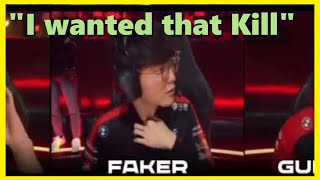 Faker Angry about his Team ending the Game without permission [upl. by Halian664]