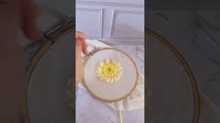 Big Flower Ribbon Embroidery🌼 🌸 [upl. by Aicinet]