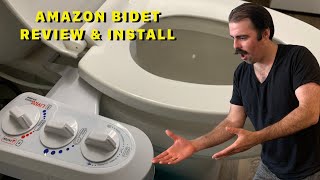 Amazon Bidet Review amp Install  LIVINGbasics Hot and Cold Water Bidet toilet bidet [upl. by Nohsar149]