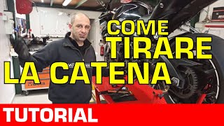 TUTORIAL TENSIONAMENTO CATENA MOTO La guida definitiva [upl. by Koressa722]