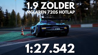 MCLAREN 720S GT3 EVO ZOLDER SETUP  HOTLAP  ACC 19  Abe Santema [upl. by Steere]