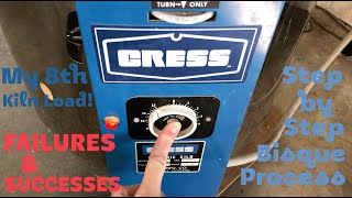 8th kiln load Failures amp Successes STEP BY STEP BISQUE PROCESS OLD CRESS MANUAL ELECTRIC KILN [upl. by Anchie]