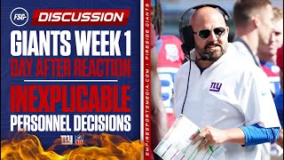 Giants Week 1 Day After Reaction  Inexplicable Personnel Decisions [upl. by Franzen922]