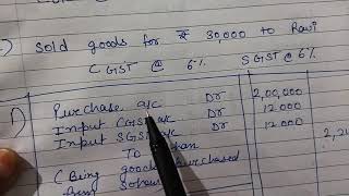 CGST and SGST journal entries accounting class 11 journal entries class 11 [upl. by Pronty]