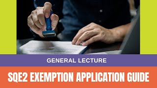 SQE2 Exemption Application Guide General Lecture  Academy of Smart Lawyers [upl. by Kelcy976]