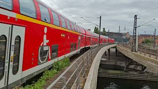 Dosto stam  182 007 komt als RE2 naar Nauen aan in Berlin Hbf [upl. by Trix84]