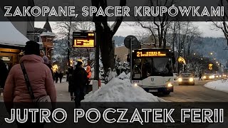 🔴Zakopane Krupówki FERIE ZIMOWE 🎿⛷🏂🛷 20240112 Dosypało śniegu ASMR [upl. by Ahsena]