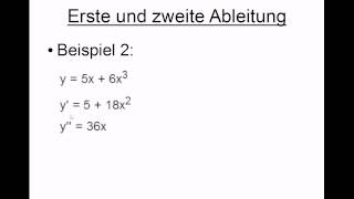 Erste  zweite Ableitung [upl. by Kcim237]