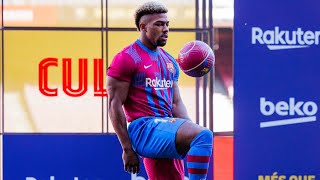 ADAMA TRAORÉS FIRST TOUCHES AS A BARÇA PLAYER IN HIS OFFICIAL PRESENTATION ⚽💙❤️ [upl. by Nileve]