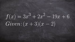 Given the Factors Determine All Zeros and Write as a Product of its Factors [upl. by Lindon]