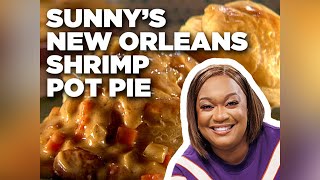 Sunny Andersons New Orleans Shrimp Pot Pie  Cooking for Real  Food Network [upl. by Eillim]