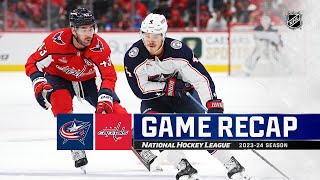 Blue Jackets  Capitals 1118  NHL Highlights 2023 [upl. by Coshow]