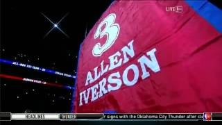 Allen Iverson number 3 jersey retirement ceremony [upl. by Richma]