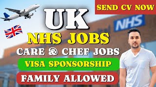 UK NHS Jobs With Visa Sponsorship  Health amp Care Visa  Chef Jobs  Send CV Apply Now [upl. by Nedry]