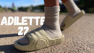 The New YEEZY Slide Adidas Adilette 22 Slide Review amp On Foot [upl. by Ricarda]