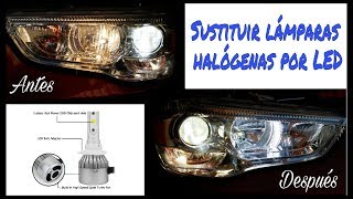 CÓMO SUSTITUIR LOS FAROS HALÓGENOS POR LED EN TU COCHE [upl. by Yeslah]