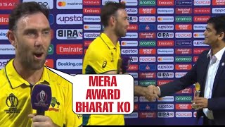 Glenn Maxwell heart winning gesture for Indian People after historic win against Afghanistan [upl. by Ahsitel]