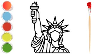 How to Draw the Statue of Liberty  Statue of Liberty Drawing Tutorial [upl. by Nosrej742]