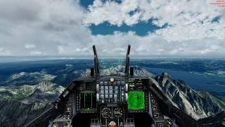 P3D V4 Flight in F16 over Yellowstone [upl. by Sneed49]