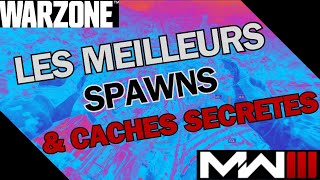 LES MEILLEURS SPAWNS ET CACHES SECRETES SUR WARZONE 3 [upl. by Enelcaj]