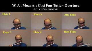 W A Mozart  Così fan tutte  Overture for Flute Choir [upl. by Warfold]