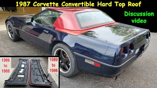 1987 Corvette Hard Top Conversion Tonneau Cover breakdown [upl. by Jovia]