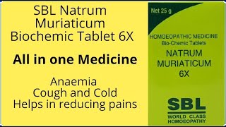 SBL Natrum Muriaticum Biochemic Tablet 6X  Homeopathy medicine  Multiple uses [upl. by Berget]