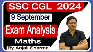 SSC CGL 2024 Exam Analysis  Exam Review  SSC CGL Exam Analysis  By Anjali Sharma cgl [upl. by Jonme527]