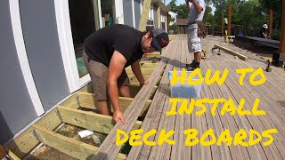 Installing Composite Decking With Hidden Fasteners  Quickest Installation [upl. by Nylteak]