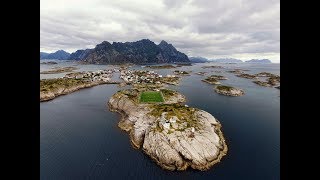 Henningsvær Football Pitch and Leknes Beaches in Lofoten Norway  Drone Footage [upl. by Dust]