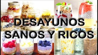 Desayunos Sanos Ligeros Faciles Rápidos y Ricos con Avena  Overnight Oats [upl. by Eniar]