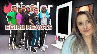 sidemen tinder in real life 3  egirl reacts [upl. by Eilasor]