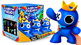 The LARGEST Rainbow Friends MYSTERY BOX NEW Blue CYAN Green Minifigures [upl. by Yennek]