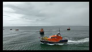 Six lifeboats took part in a special atsea relay to commemorate two hundred years of the RNLI [upl. by Yelkcub]