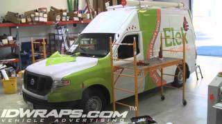 Elek Nissan NV 3M Vinyl Graphic Wrap Time Lapse Wrap Installation [upl. by Cibis596]