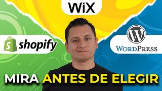 Shopify vs Wix vs WordPress 🚨 CUIDADO 🚨 [upl. by Caril750]