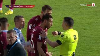 CFR Cluj eliminare în minutul 10 la Hunedoara Tachtsidis şia umplut de sânge adversarul [upl. by Daj]