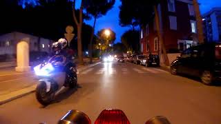 Aprilia Dorsoduro 750 w Custom Exhaust Brutal Sound Rear Cam [upl. by Llekram639]