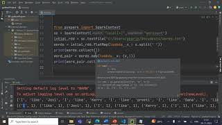 Wordcount problem in pysaprk  FLATMAP VS MAP  Lec 9 [upl. by Wey]