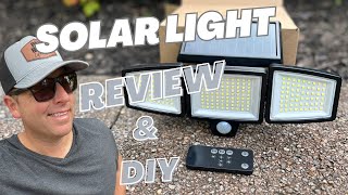 Ultimate Solar Light Review Tuffenough Solar Outdoor Lights 2500LM  Installation Guild [upl. by Anerev]