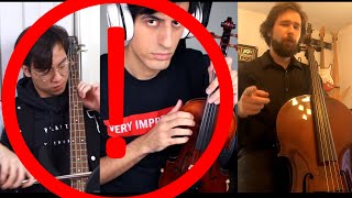 Davie504 and TwoSetViolin VS CELLIST EXPOSED [upl. by Einnus]