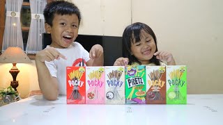 POCKY CHALLENGE  TEBAK MACAM MACAM RASA POCKY [upl. by Llerdnod214]