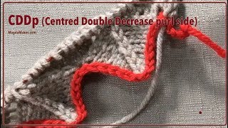 CDDp Purl Side Creating the Centred Double Decrease on the Purl Side [upl. by Chaffin556]