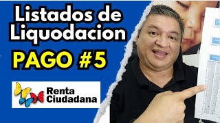 📝 LISTADOS De LIQUIDACION PAGO 5 RENTA CIUDADANA DICIEMBRE 👉💵 [upl. by Sidoeht]