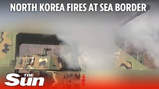 North Korea fires more than 200 artillery rounds at border with South Korea [upl. by Vina728]